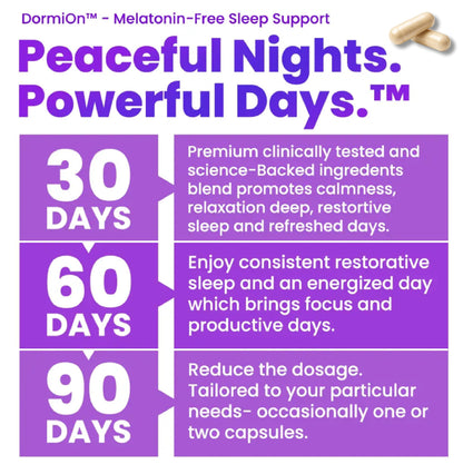 DormiOn Melatonin-Free Sleep Aid for Adults – 10-in-1 Deep Sleep Blend | Sleeproot Valerian, PharmaGABA, Shoden Ashwagandha | 60 Caps