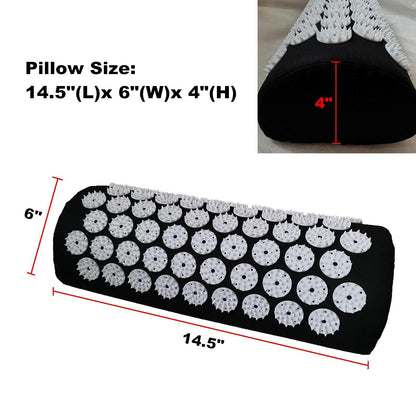 DoroSun Acupressure Massage Pillow – Neck, Back & Head Pain Relief (Black)