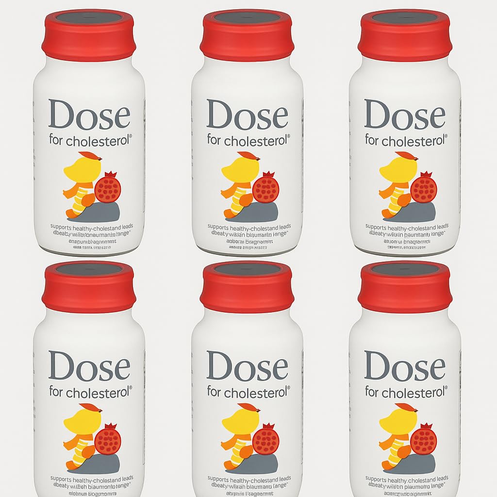 Dose for Cholesterol – Supports Healthy Cholesterol Levels Within Normal Range – Pomegranate 2 Fl oz (6 Pack)