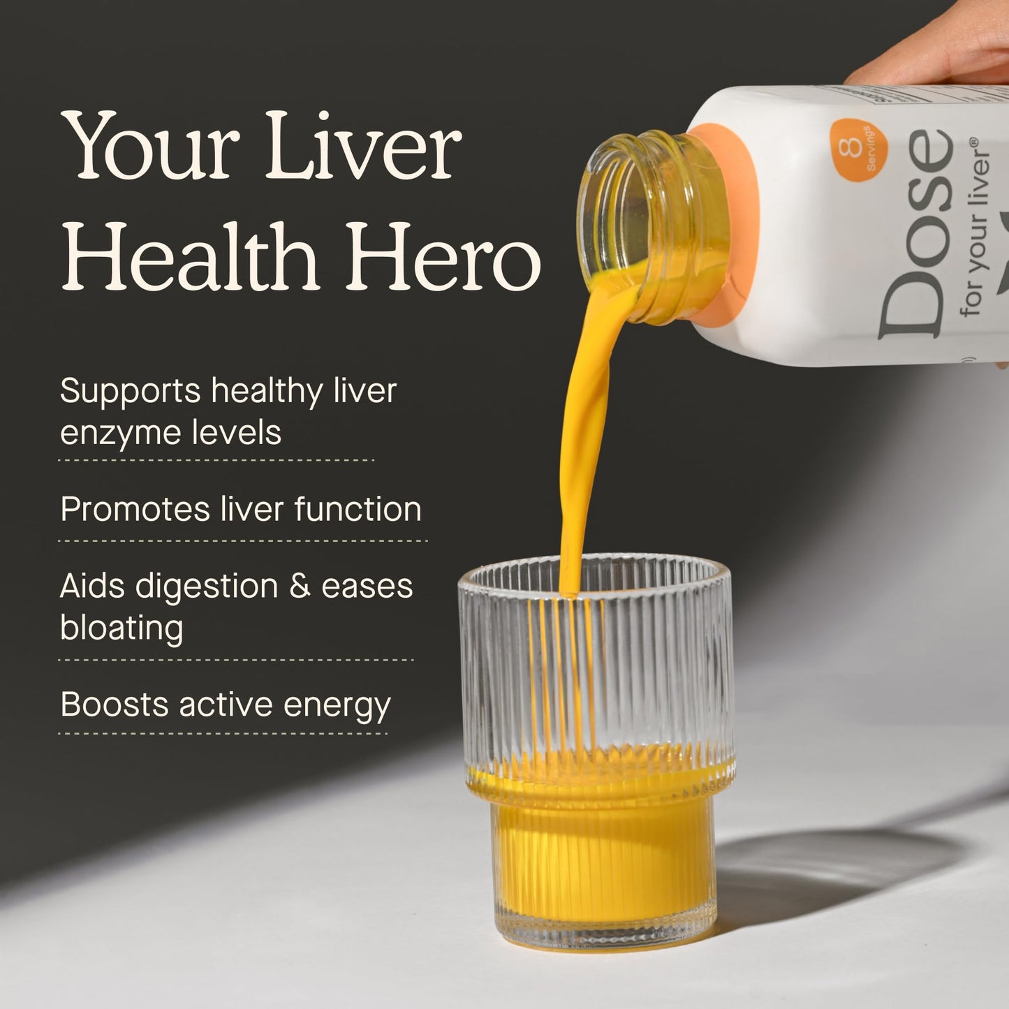 DOSE Liver Cleanse Detox & Repair – Organic Milk Thistle, Turmeric & Ginger (16oz, 6 Pack)