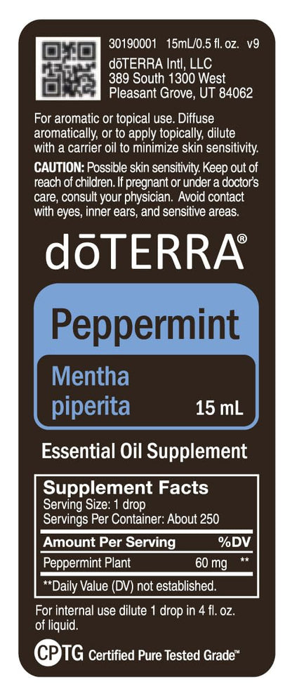 doTERRA Peppermint Essential Oil - 15ml | Fresh Breath & Digestive Support