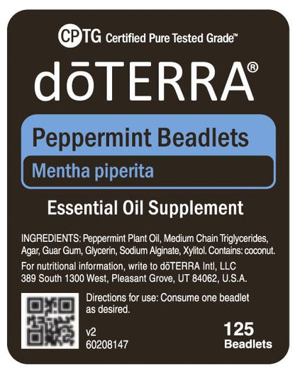 doTERRA Peppermint Beadlet Essential Oil - 125 Beadlets