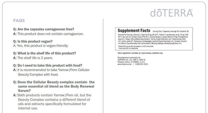 doTERRA Yarrow|Pom Capsules - Cellular Beauty Complex