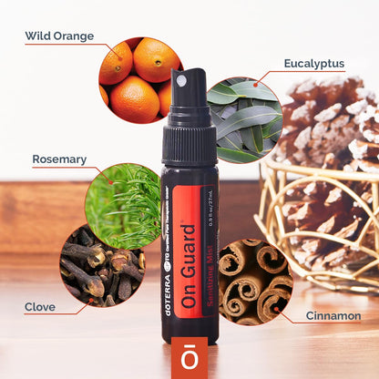 doTERRA On Guard Sanitizing Mist - 27mL (2 Pack) | Travel-Size Germ Shield
