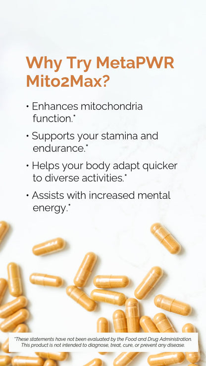 doTERRA MetaPWR Mito2Max Energy Supplement - 60 Capsules | Mitochondrial Health & Energy Support