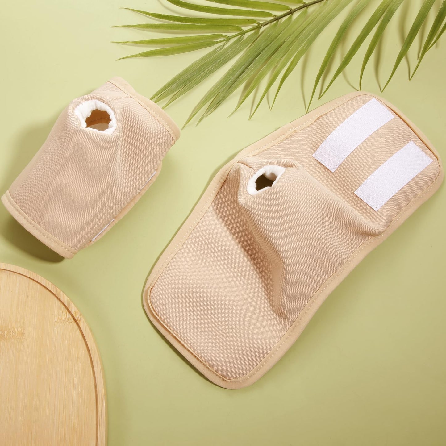 2pcs Castor Oil Packs for Hands – Reusable Adjustable Wraps (Khaki)