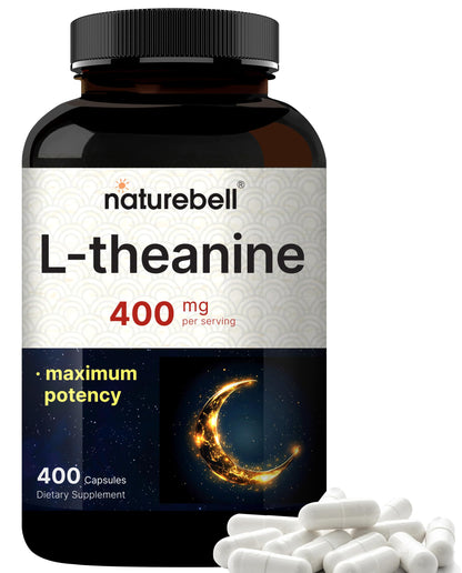 Double Strength L-Theanine 400mg - 400 Capsules | Calm & Focus