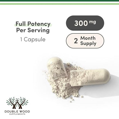 Double Wood Supplements CDP Choline (Citicoline) – Pharmaceutical Grade, Third-Party Tested, 60 Capsules per Bottle, Pack of 2