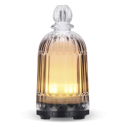 DOUDING Glass Essential Oil Diffuser – 120ml, 7-Color LED, Auto Shut-Off