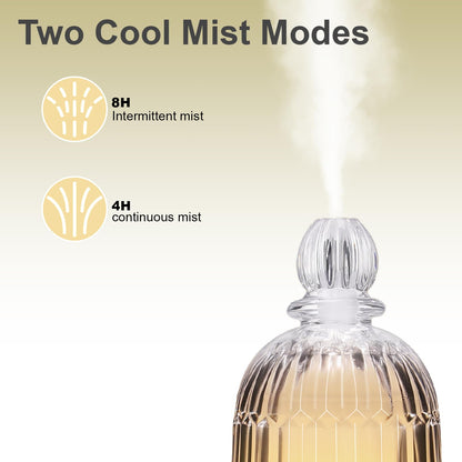 DOUDING Glass Essential Oil Diffuser – 120ml, 7-Color LED, Auto Shut-Off