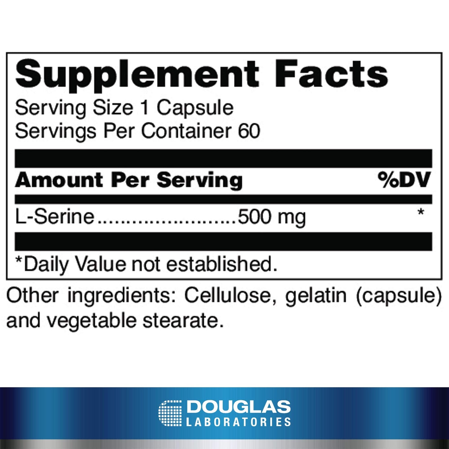 Douglas Laboratories L-Serine – Amino Acid Supplement for Heart, Brain Health & Muscle Building* | 60 Capsules