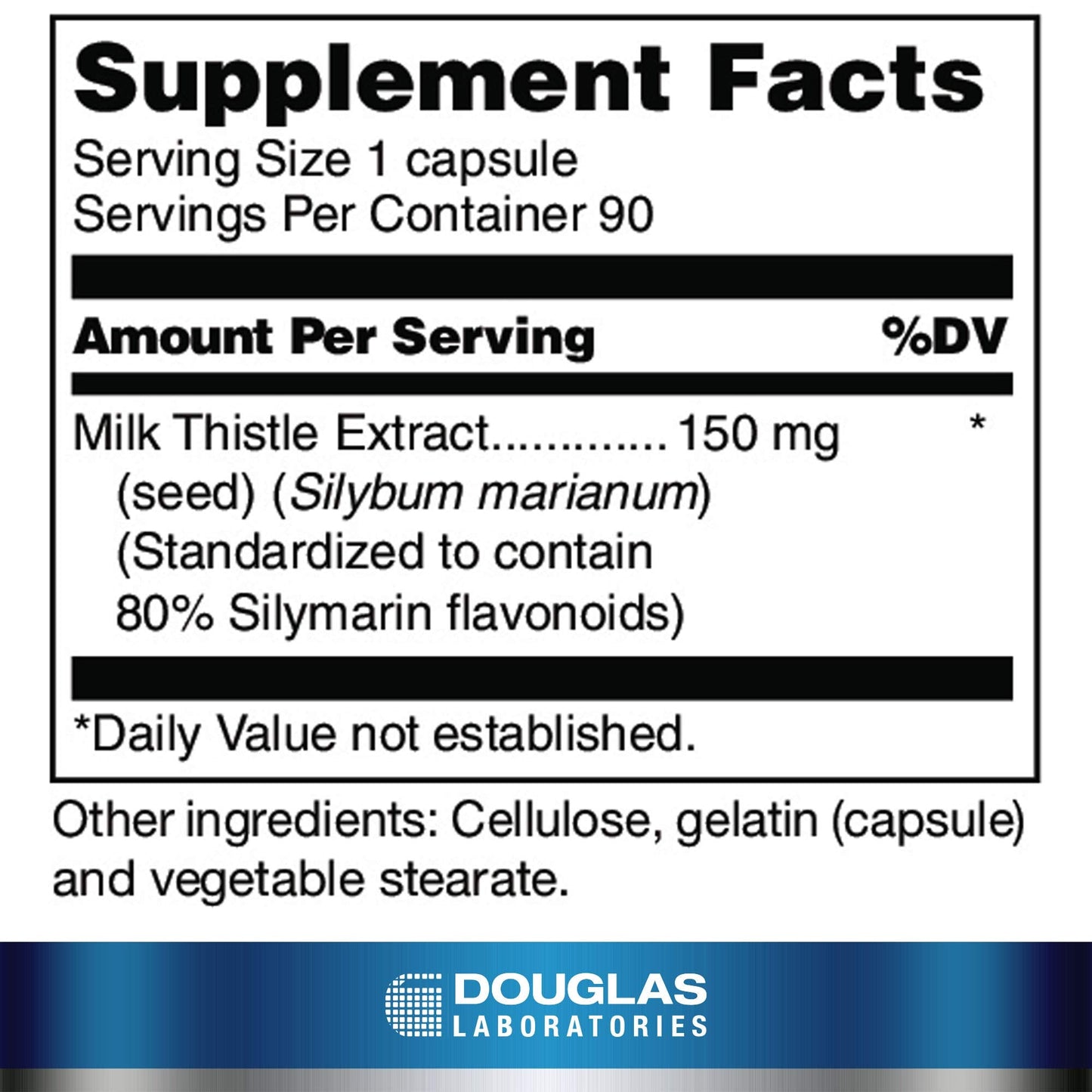 Douglas Laboratories Silymarin/Milk Thistle Capsules | 150 mg Milk Thistle Extract | 90 Capsules