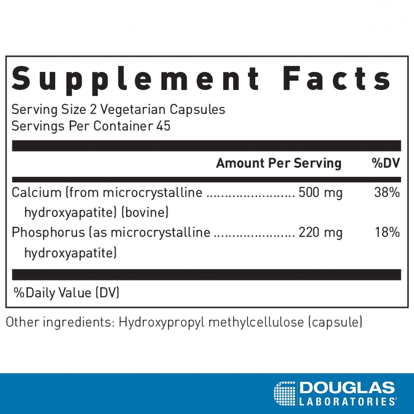 Douglas Laboratories Calcium Microcrystalline Hydroxyapatite – Teeth & Bone Health (90 Tablets)