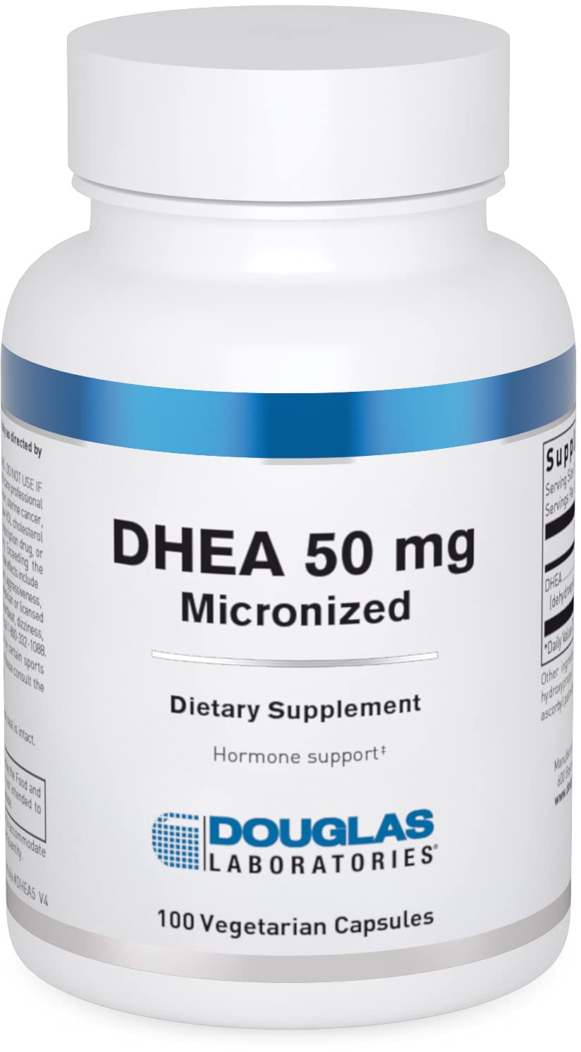 Douglas Laboratories DHEA 50 mg Capsules – Micronized for Hormone Balance, Immunity, Brain & Bone Health | Non-GMO | 100 Vegetarian Capsules