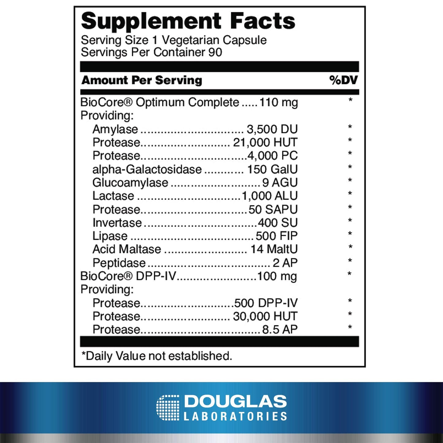 Douglas Laboratories G.I. Digest | Complete Enzyme Formula with Gluten & Dairy Enzymes | 90 Capsules