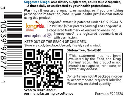 Douglas Laboratories Optimized Curcumin with Neurophenol | Supports Healthy Brain | 60 Capsules