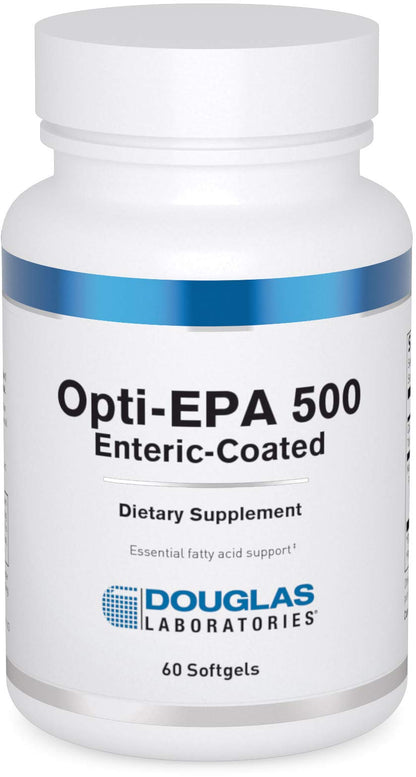 Douglas Laboratories Opti-EPA 500 – Enteric-Coated EPA+DHA for Brain, Eyes, Pregnancy & Cardiovascular Health | 60 Softgels
