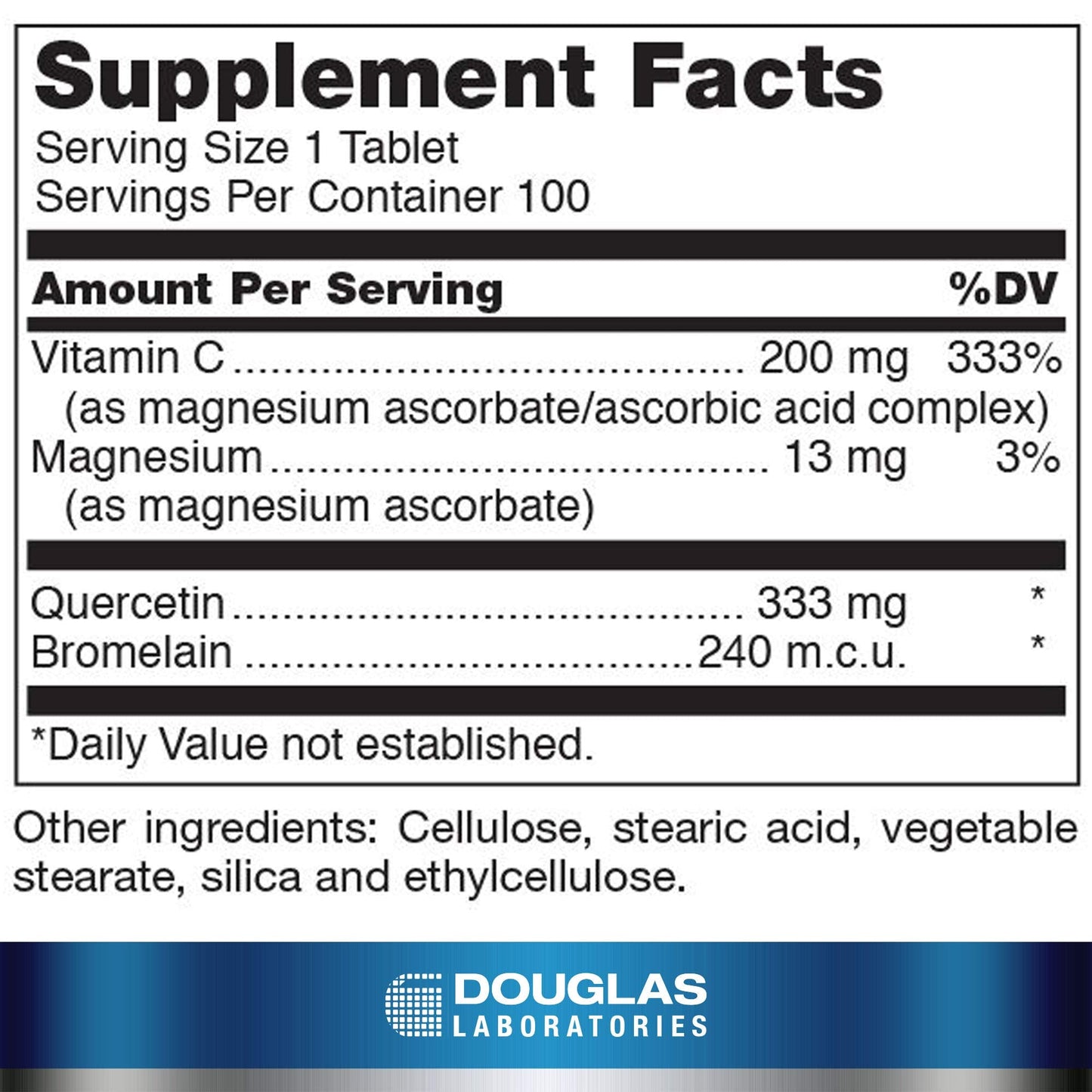 Douglas Laboratories Quercetin Bromelain Complex – Triple Source Antioxidant & Enzyme Formula | 100 Tablets