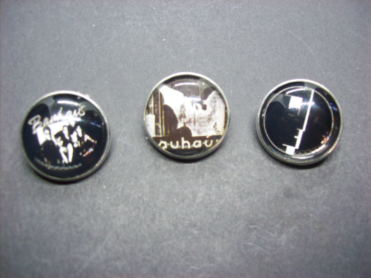 Goth Gothic Old School Goth Bauhaus inspired pin Badges
