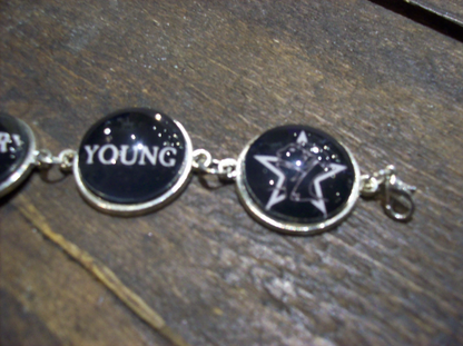 Bracelet, Floodland Sisters of Mercy inspired "Fuck Me And Marry Me Young"Gothic Witchy