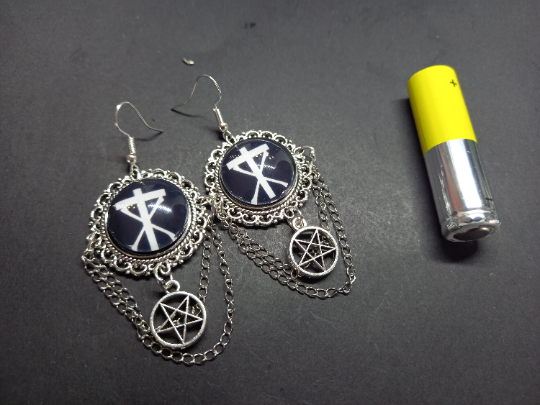Goth Gothic Witchy fashion Old School Rozz Williams Christian Death inspired Deluxe Earrings