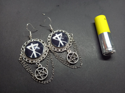 Goth Gothic Witchy fashion Old School Rozz Williams Christian Death inspired Deluxe Earrings