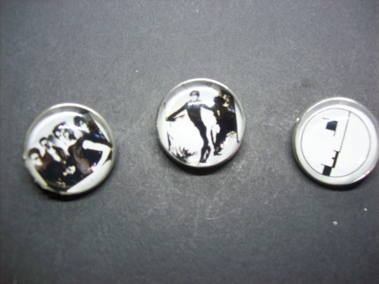 Goth Gothic Old School Goth Bauhaus inspired pin Badges