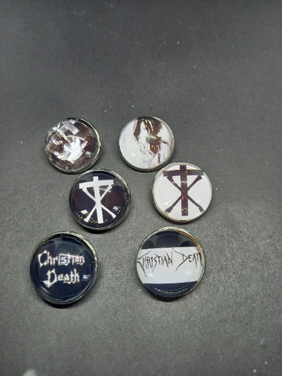 Goth Gothic Old School Rozz Williams Christian Death inspired pin Badges