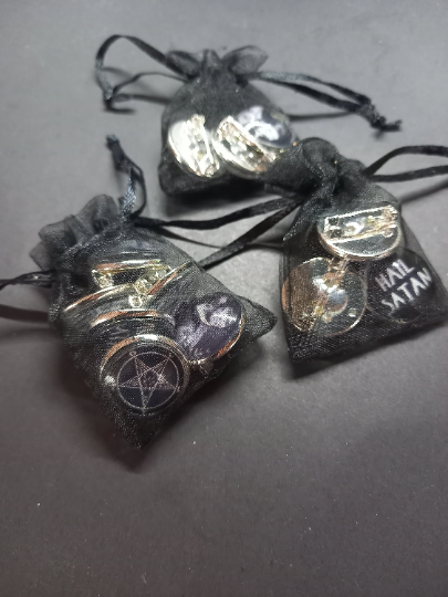 Goth Gothic Witchy American serial killer Richard Ramirez inspired "Night Stalker" Pin Badge set's