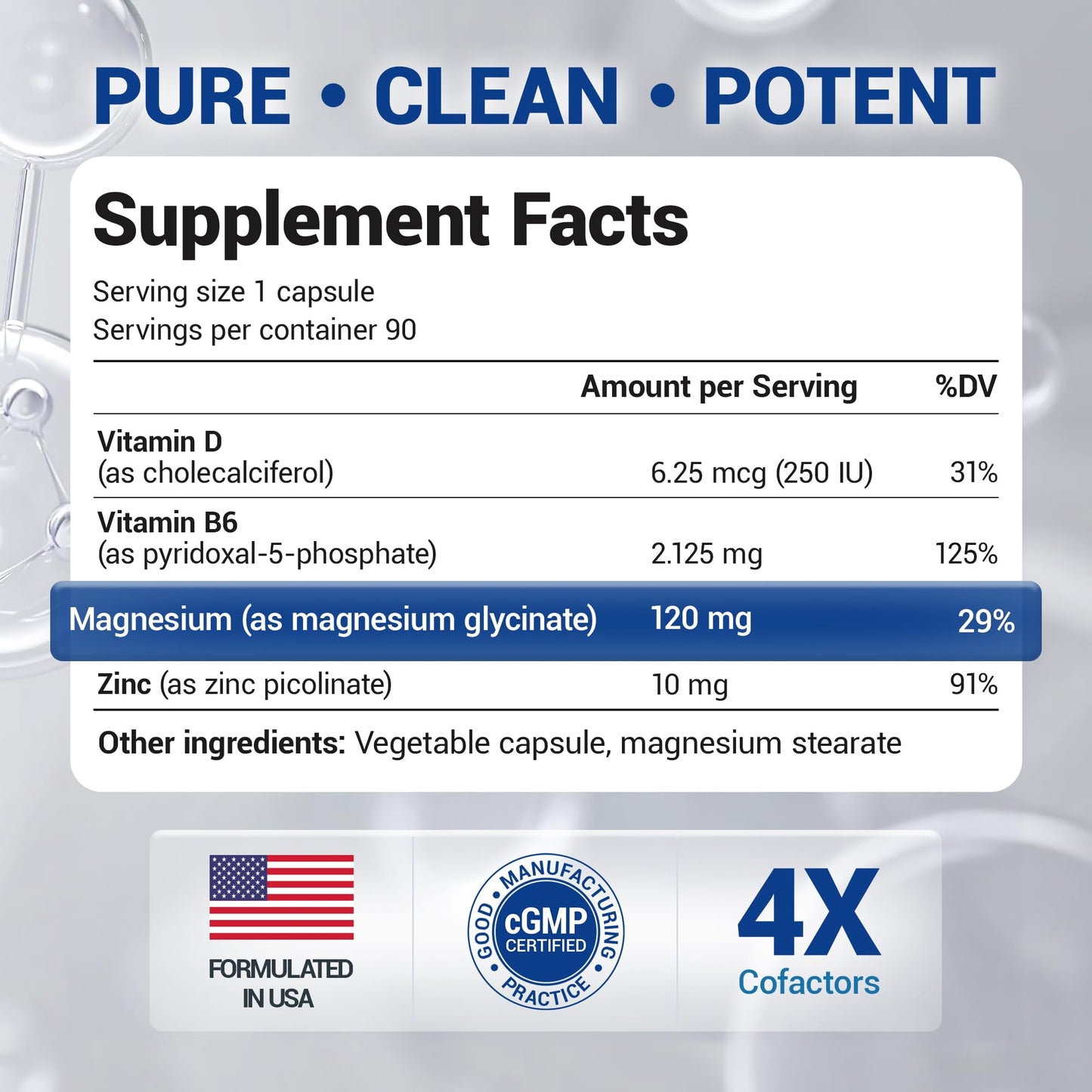 Dr. Berg Maximum Strength Magnesium Glycinate 90 Capsules | USA Formulated 4-in-1 Chelated Magnesium