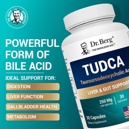 Dr. Berg TUDCA Supplement – Liver Health & Digestive Support (30 Capsules)