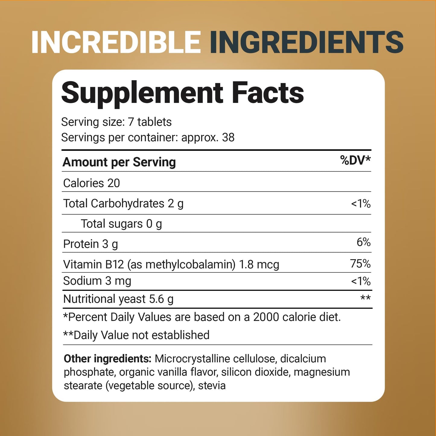 Dr. Berg Yeast Tablets – 8 B Vitamins, Vanilla Flavor, 270 Vegan Tablets