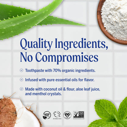 Dr. Bronner's All-One Toothpaste 3-Pack Variety - Peppermint, Cinnamon & Anise (5 oz each) - 70% Organic, SLS Free, Fluoride Free