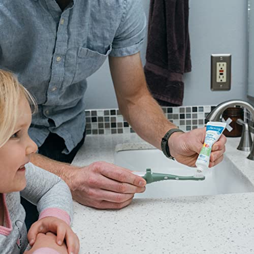 Dr. Brown's Dinosaur Toddler Toothbrush – Green & Orange, 2-Pack