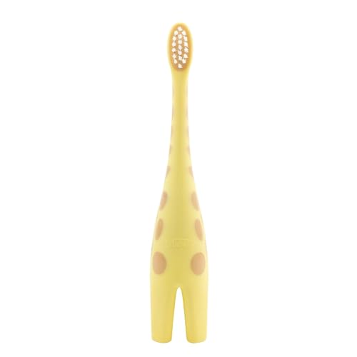 Dr. Brown's Infant-to-Toddler Toothbrush Set with Fluoride-Free Strawberry Toothpaste - Giraffe (0-3 yrs)