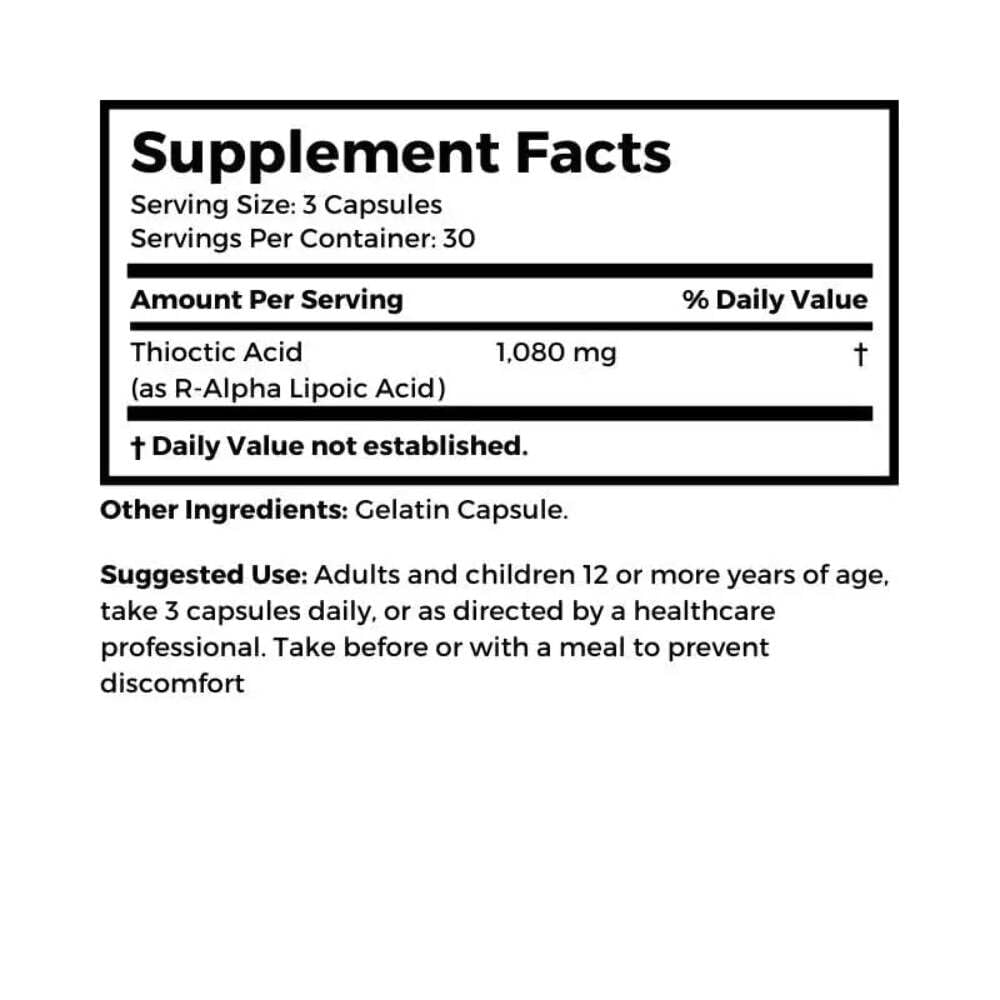 Dr. Clark Alpha Lipoic Acid (Thioctic Acid) 360 mg – 90 Capsules