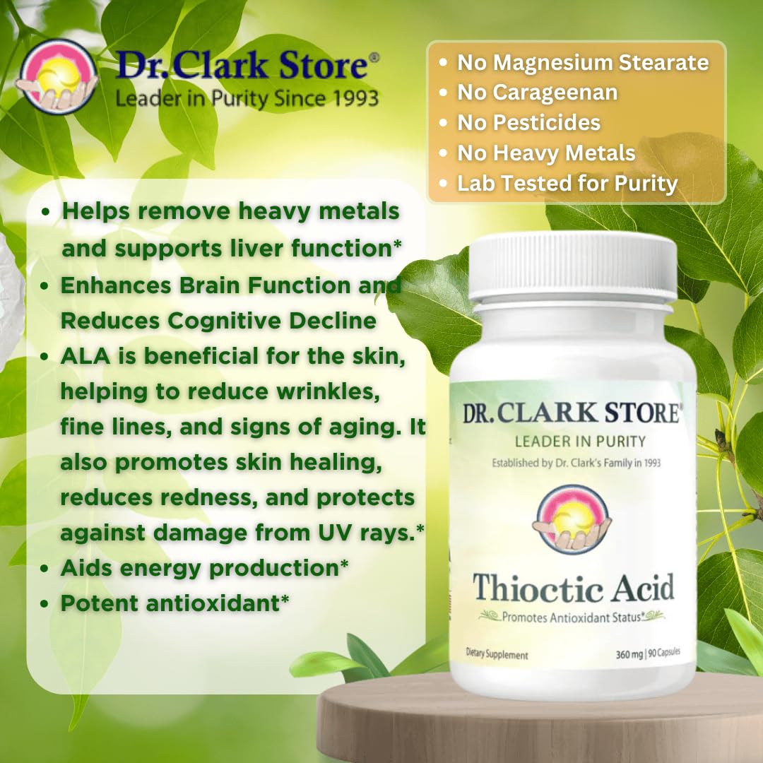Dr. Clark Alpha Lipoic Acid (Thioctic Acid) 360 mg – 90 Capsules