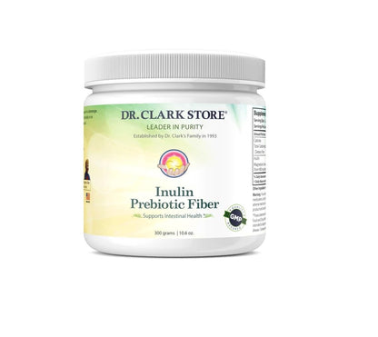 Dr. Clark Inulin Powder (FOS) – Prebiotic Soluble Fiber for Gut Health, 300g – Supports Digestive Health & Regularity