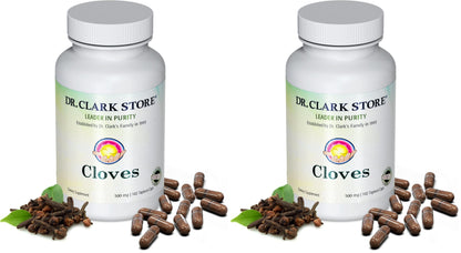 Dr Clark Store Cloves Vegetarian 500mg | 102 Tapioca Capsules Pack of 2 | Liver & Circulation Support