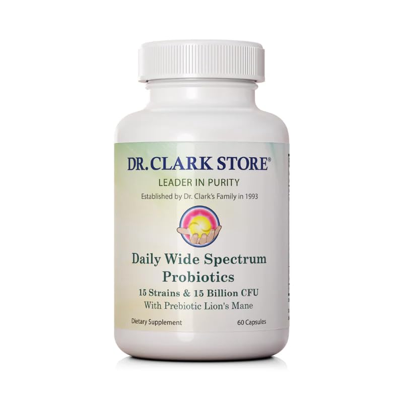 Dr Clark Store Daily Probiotics 15B CFU, 60 Capsules | Gut Health & Immune Support