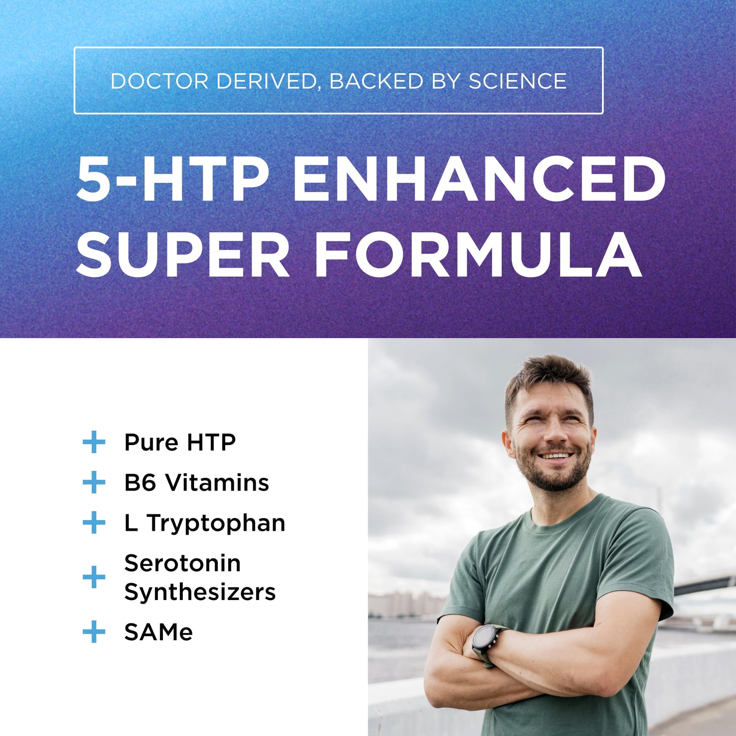 DR. EMIL NUTRITION 200 MG 5-HTP Plus with SAM-e – Mood, Stress & Sleep Support | 120 Vegan Capsules (60 Servings)
