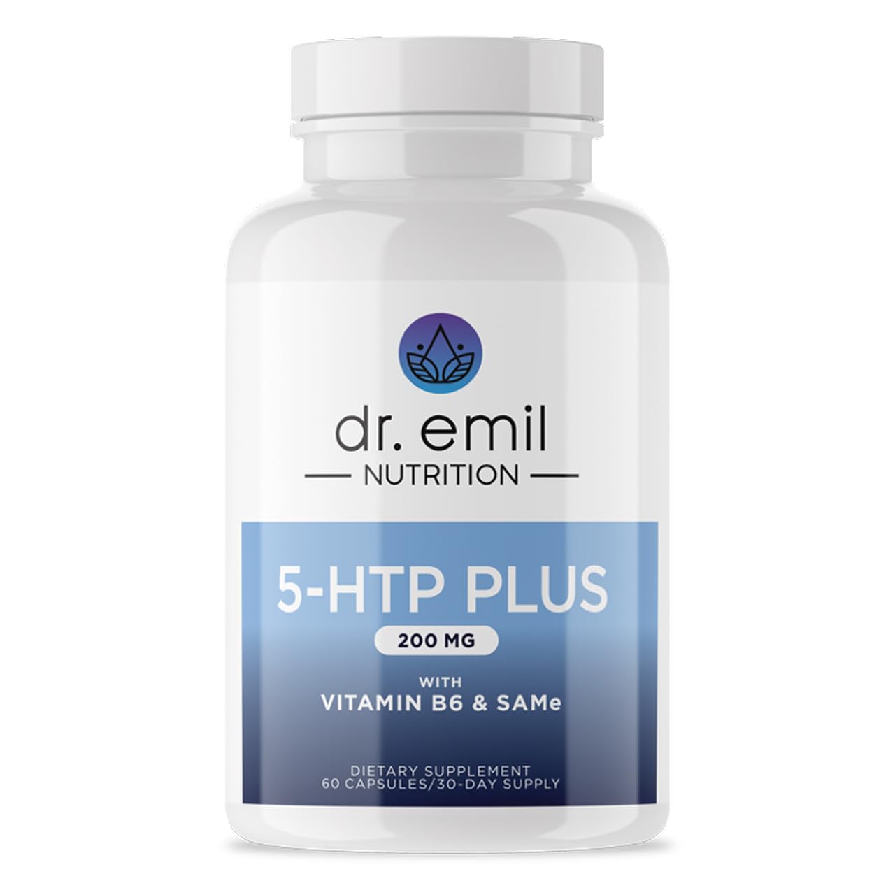 DR. EMIL NUTRITION 5-HTP Plus 200 mg with SAM-e – Sleep & Mood Support, 60 Vegan Capsules