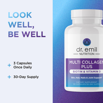 DR. EMIL NUTRITION Multi Collagen Plus Biotin & Vitamin D – Hair, Skin & Nails