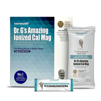 Dr. G's Ionized Cal Mag Powder – 60 Sticks, 2:1 Calcium:Magnesium