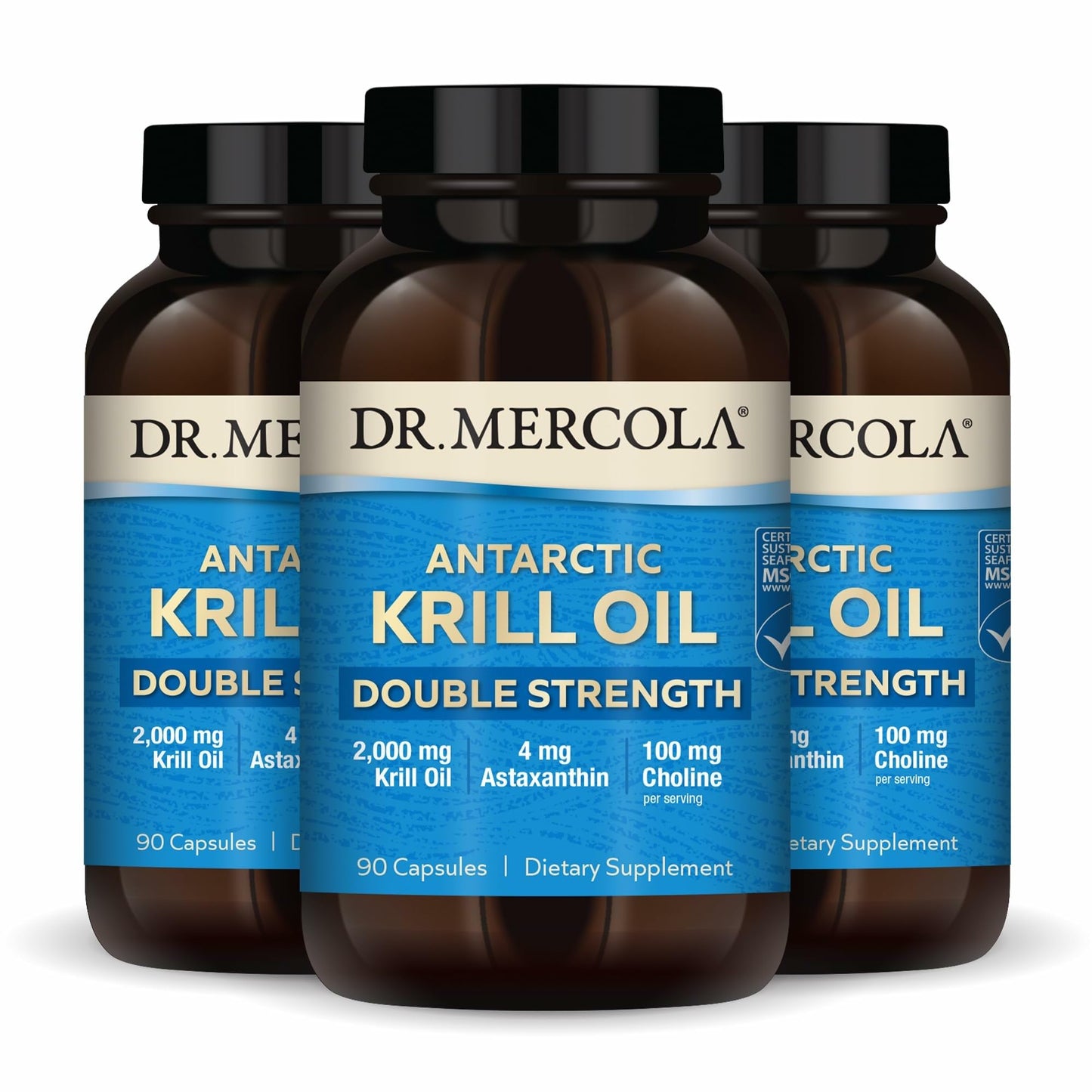 Dr. Mercola Antarctic Krill Oil 2000 mg – Omega-3 EPA & DHA | 270 Caps
