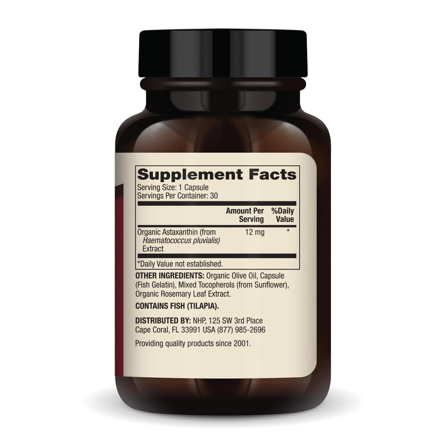 Dr. Mercola Astaxanthin 12 mg – 30 Servings, Non-GMO Dietary Supplement for Immune, Vision & Skin Support