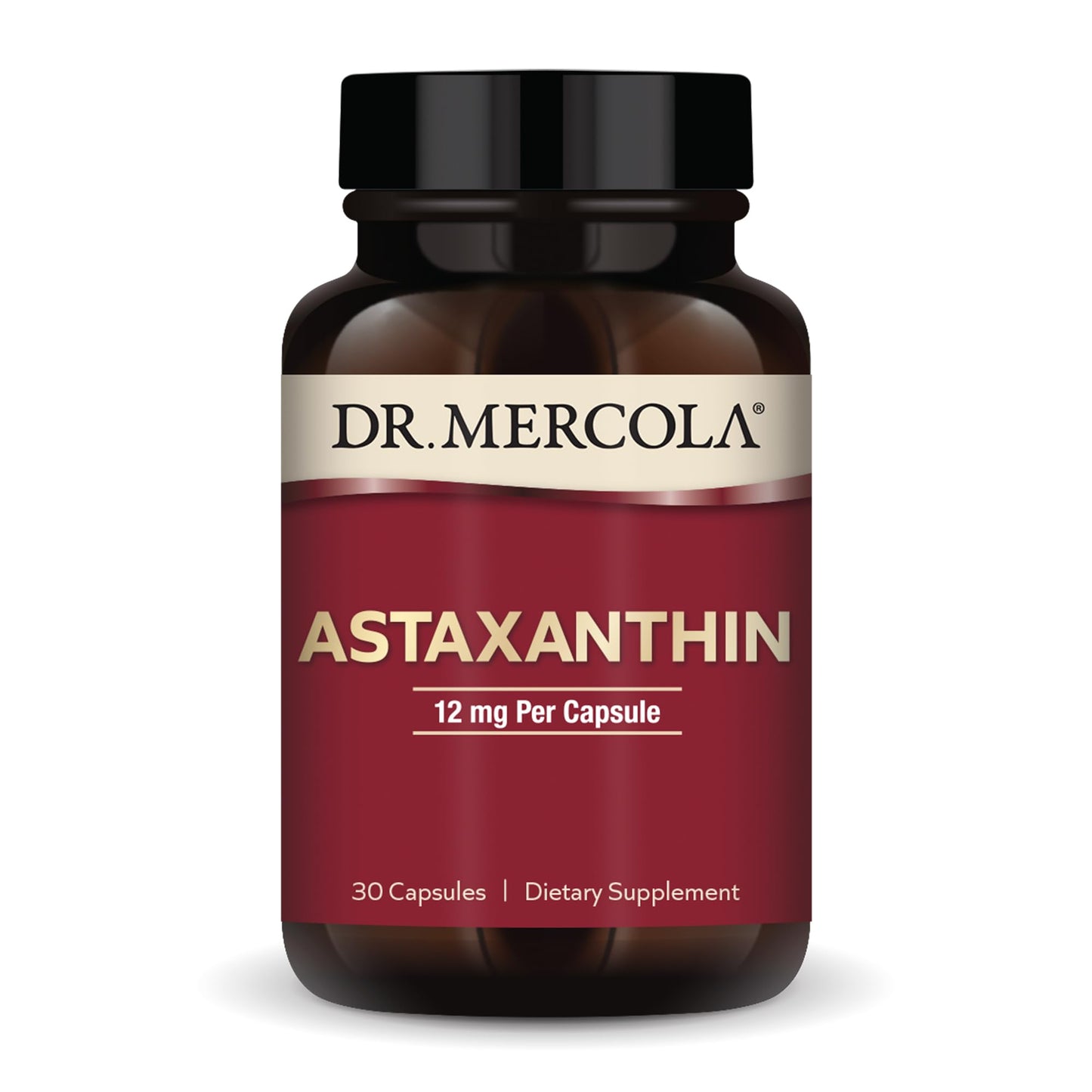 Dr. Mercola Astaxanthin 12 mg – 30 Servings, Non-GMO Dietary Supplement for Immune, Vision & Skin Support