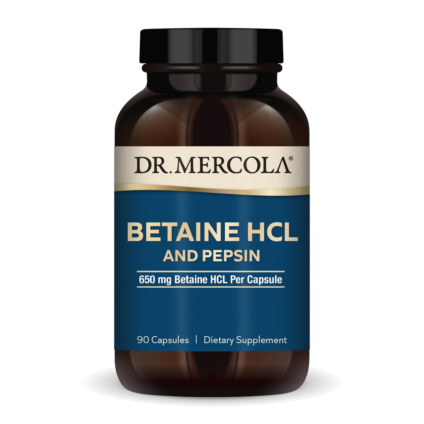 Dr. Mercola Betaine HCL & Pepsin - Digestive Support (90 Capsules)