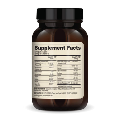 Dr. Mercola Full Spectrum Enzymes - Digestive & Immune Support | 22 Enzymes | Non-GMO