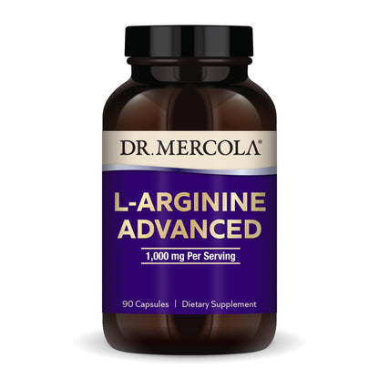 Dr. Mercola L-Arginine Advanced - 30 Servings (90 Capsules) | 1000 mg per Serving | Non-GMO Dietary Supplement